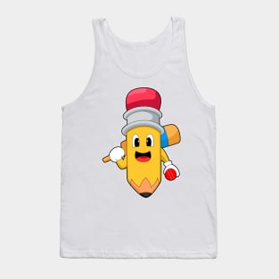 Pencil Cricket Cricket bat Tank Top